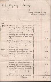 Document - JUNE PARRY COLLECTION: ITEMISED ACCOUNT TO W. J. PARRY, 30 September 1897