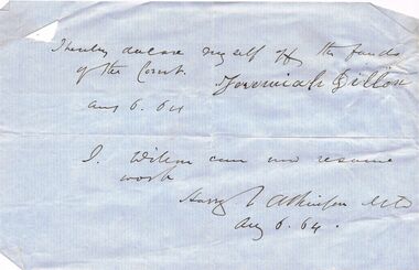 Document - ANCIENT ORDER OF FORESTERS NO. 3770 COLLECTION: CORRESPONDENCE