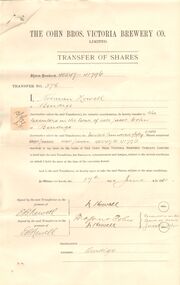 Document - COHN BROTHERS COLLECTION: TRANSFER OF SHARES