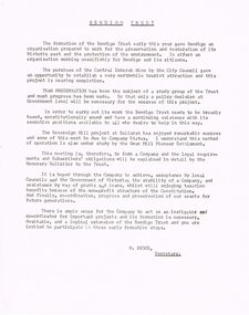 Document - THE BENDIGO TRUST COLLECTION: VARIOUS MISCELLANEOUS DOCUMENTS RELATED