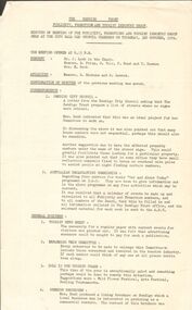 Document - THE BENDIGO TRUST COLLECTION:  DOCUMENTS RELATING TO VARIOUS SUB COMMITTEES