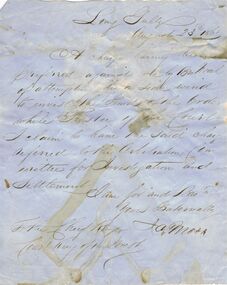 Document - ANCIENT ORDER OF FORESTERS NO. 3770 COLLECTION: CORRESPONDENCE