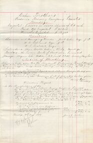 Document - COHN BROTHERS COLLECTION: HANDWRITTEN COMPANY STATEMENT DATED 1897