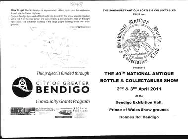 Document - 40TH NATIONAL ANTIQUE BOTTLE AND COLLECTABLES SHOW PROGRAM