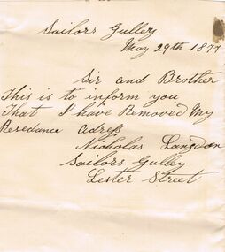Document - ANCIENT ORDER OF FORESTERS NO. 3770 COLLECTION: CORRESPONDENCE