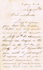 Document - ANCIENT ORDER OF FORESTERS NO. 3770 COLLECTION: CORRESPONDENCE