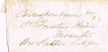 Document - ANCIENT ORDER OF FORESTERS NO. 3770 COLLECTION: CORRESPONDENCE