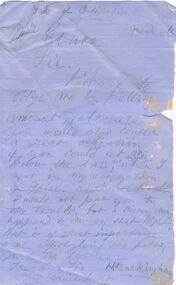 Document - ANCIENT ORDER OF FORESTERS NO. 3770 COLLECTION: CORRESPONDENCE