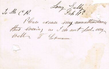Document - ANCIENT ORDER OF FORESTERS NO. 3770 COLLECTION: CORRESPONDENCE