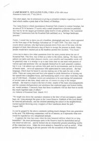 Document - PRESENTATION TO BHS 7TH JULY 2000: ''CAMP RESERVE'', 7th July 2000