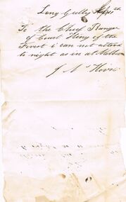 Document - ANCIENT ORDER OF FORESTERS NO. 3770 COLLECTION: CORRESPONDENCE