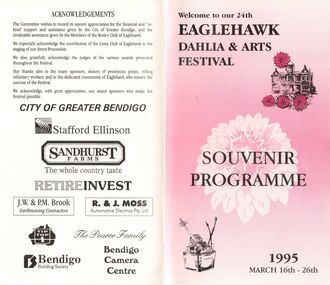Document - DAHLIA & ARTS FESTIVAL, EAGLEHAWK, 16 March 1995