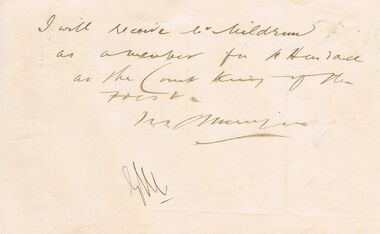 Document - ANCIENT ORDER OF FORESTERS NO. 3770 COLLECTION: CORRESPONDENCE