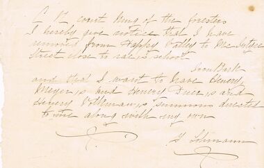 Document - ANCIENT ORDER OF FORESTERS NO. 3770 COLLECTION: CORRESPONDENCE