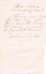 Document - ANCIENT ORDER OF FORESTERS NO. 3770 COLLECTION: CORRESPONDENCE
