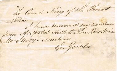 Document - ANCIENT ORDER OF FORESTERS NO. 3770 COLLECTION: CORRESPONDENCE