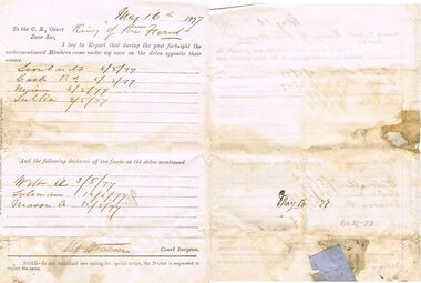Document - ANCIENT ORDER OF FORESTERS NO. 3770 COLLECTION: CORRESPONDENCE