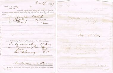 Document - ANCIENT ORDER OF FORESTERS NO. 3770 COLLECTION: CORRESPONDENCE