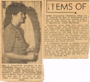 Newspaper - LYDIA CHANCELLOR COLLECTION: BENDIGO ORIGINALITY CLUB