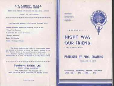 Document - BENDIGO REPERTORY SOCIETY PROGRAM, 26-29 April 1967