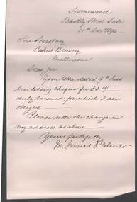 Document - COHN BROTHERS COLLECTION: HANDWRITTEN NOTE DATED 1896