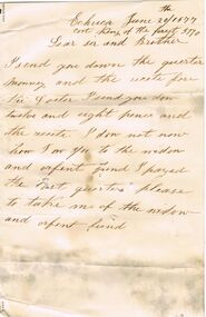 Document - ANCIENT ORDER OF FORESTERS NO. 3770 COLLECTION: CORRESPONDENCE