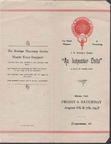 Document - BENDIGO REPERTORY SOCIETY PROGRAM, 6&7 August 1948
