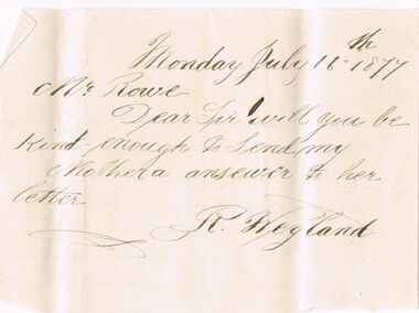 Document - ANCIENT ORDER OF FORESTERS NO. 3770 COLLECTION: CORRESPONDENCE