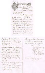 Document - ANCIENT ORDER OF FORESTERS NO. 3770 COLLECTION: CORRESPONDENCE