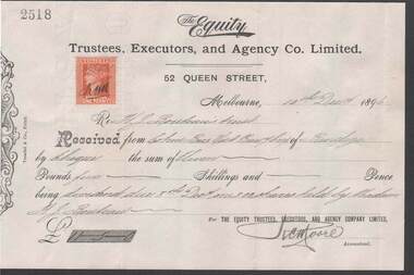 Document - COHN BROTHERS COLLECTION: PRINTED RECEIPT 2518