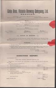 Document - COHN BROTHERS COLLECTION: FINANCIAL STATEMENTS DATED 1902