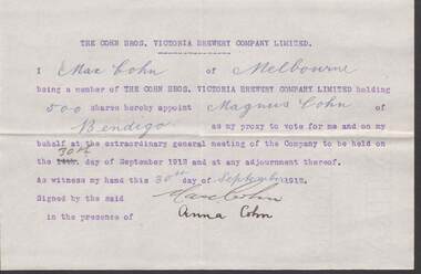 Document - COHN BROTHERS COLLECTION: 20TH CENTURY PROXYS
