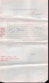 Document - COHN BROTHERS COLLECTION: NOTICE OF MEETING 1912