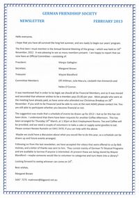 Document - FEB 2013 NEWSLETTER OF THE GERMAN FRIENDSHIP SOCIETY, February