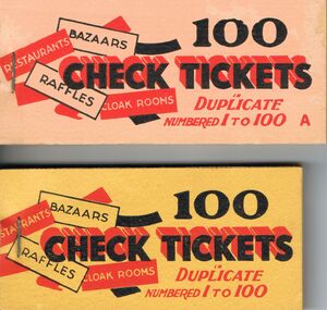 Ephemera - LYDIA CHANCELLOR COLLECTION: RAFFLE BOOKS