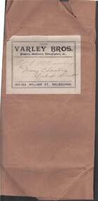 Document - COHN BROTHERS COLLECTION: BROWN MANILLA PAPER PARCEL CONTAINING ACCOUNTS TO BE PAID 1891-93