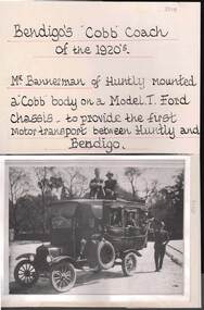 Photograph - COBB & CO., -  BANNERMAN'S  MODEL T. FORD WITH COBB COACH BODY