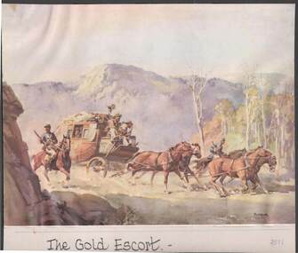 Photograph - COBB & CO., COACH AND HORSES, THE GOLD ESCORT