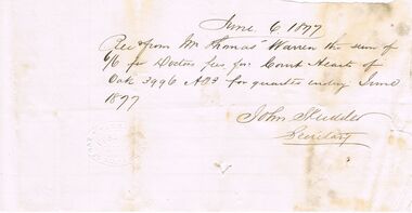 Document - ANCIENT ORDER OF FORESTERS NO. 3770 COLLECTION: CORRESPONDENCE