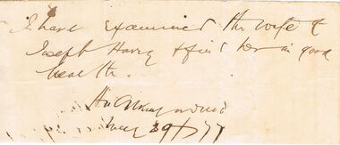 Document - ANCIENT ORDER OF FORESTERS NO. 3770 COLLECTION: CORRESPONDENCE