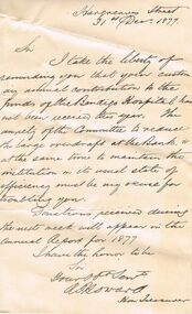 Document - ANCIENT ORDER OF FORESTERS NO. 3770 COLLECTION: CORRESPONDENCE