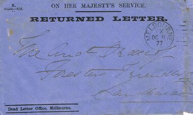 Document - ANCIENT ORDER OF FORESTERS NO. 3770 COLLECTION: CORRESPONDENCE