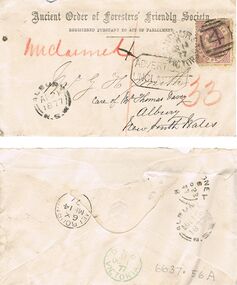 Document - ANCIENT ORDER OF FORESTERS NO. 3770 COLLECTION: CORRESPONDENCE