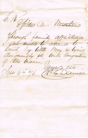 Document - ANCIENT ORDER OF FORESTERS NO. 3770 COLLECTION: CORRESPONDENCE