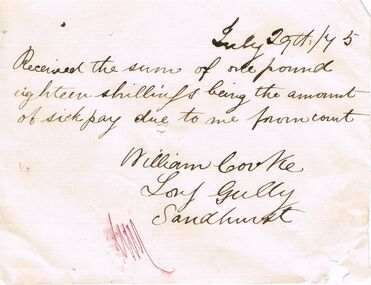Document - ANCIENT ORDER OF FORESTERS NO. 3770 COLLECTION: CORRESPONDENCE