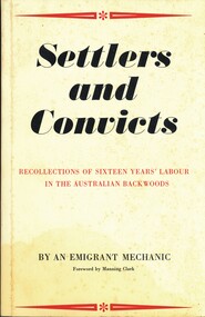 Book - SETTLERS AND CONVICTS