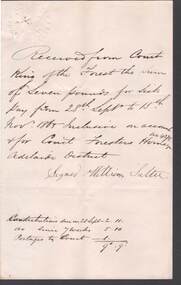 Document - ANCIENT ORDER OF FORESTERS NO. 3770 COLLECTION: CORRESPONDENCE