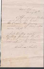 Document - ANCIENT ORDER OF FORESTERS NO. 3770 COLLECTION: CORRESPONDENCE