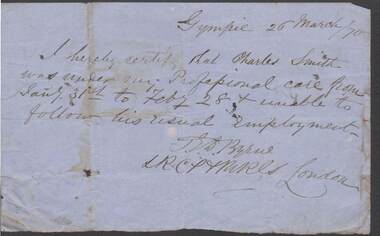 Document - ANCIENT ORDER OF FORESTERS NO. 3770 COLLECTION: CORRESPONDENCE