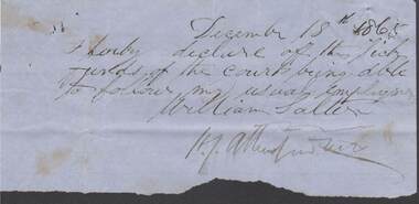 Document - ANCIENT ORDER OF FORESTERS NO. 3770 COLLECTION: CORRESPONDENCE